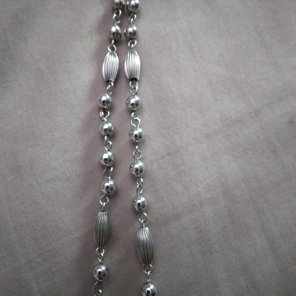 Necklace with two different bead design, dressy or casual